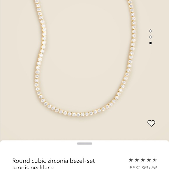 Jcrew cubic zirconia tennis necklace - Picture 2 of 3